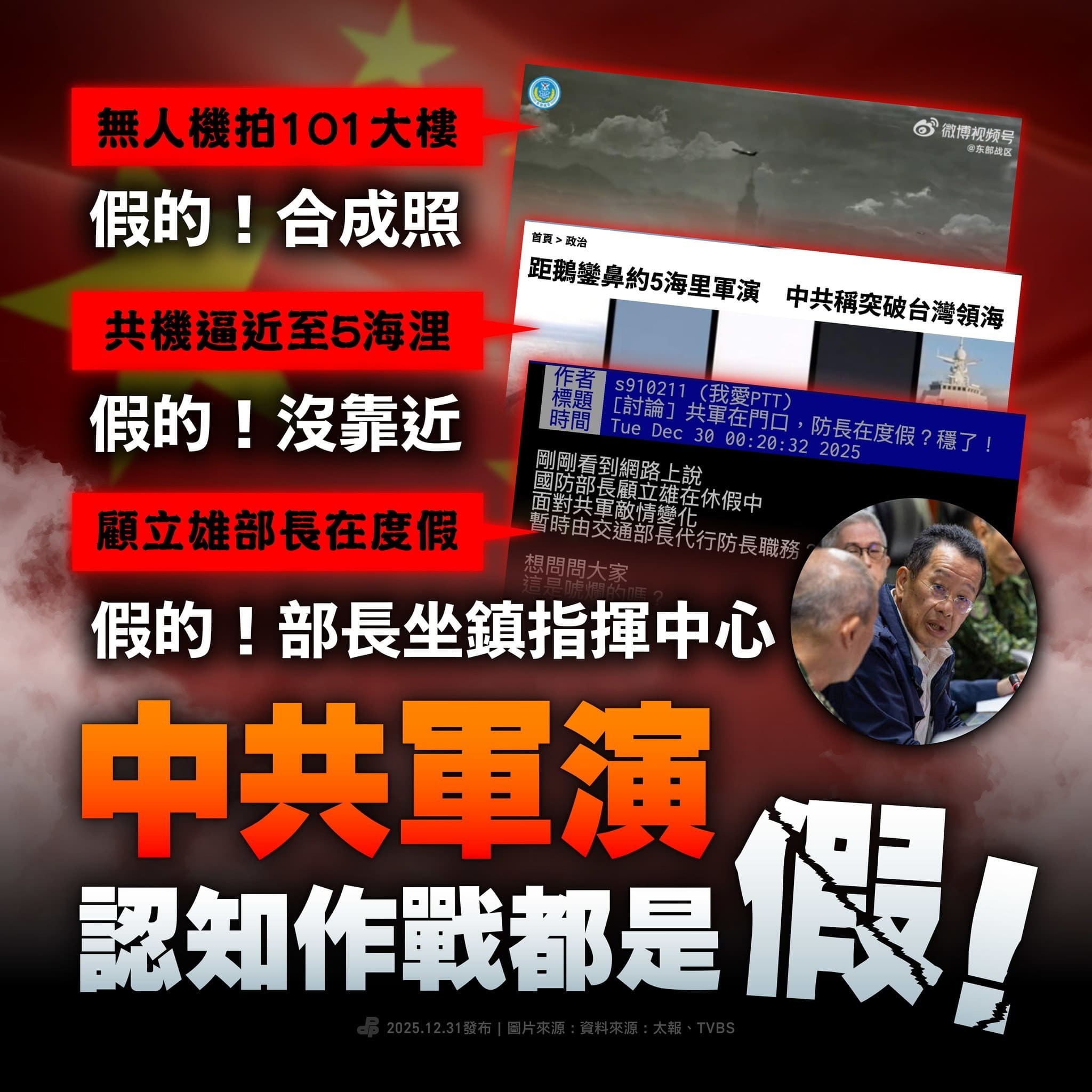 中共軍演，認知作戰都是假！